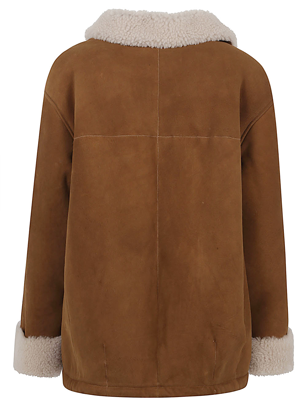[ENES] Fur Jacket FW24 FLORENTINASAHARACAMEL/ECRU