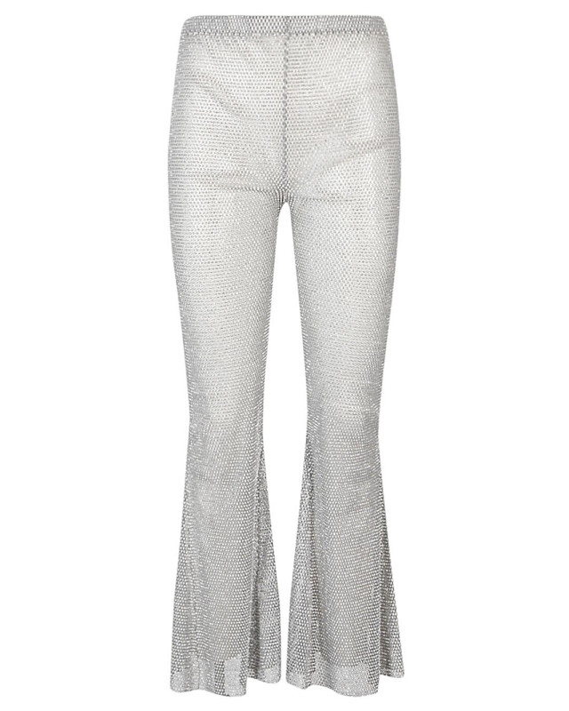 [SANTA BRAND] Trousers FW23 FLAREDPANTSSILVERWHITESTONE