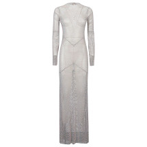 [SANTA BRAND] Long sleeve dress FW23 MAXIFLAREDDRESSSILVERCHAMELEON