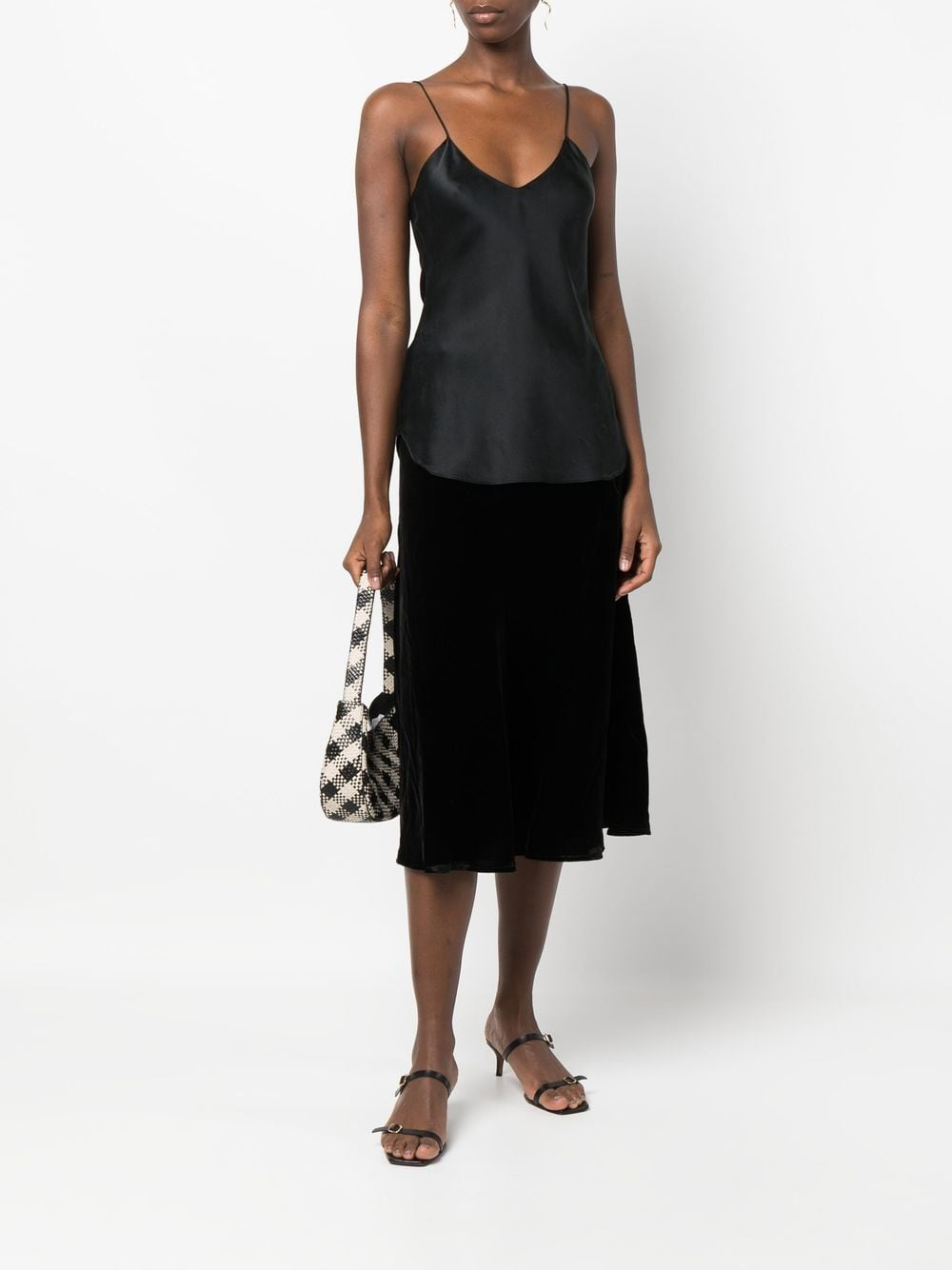 [GOLD HAWK] Midi skirt FW23 GH4676BLACK