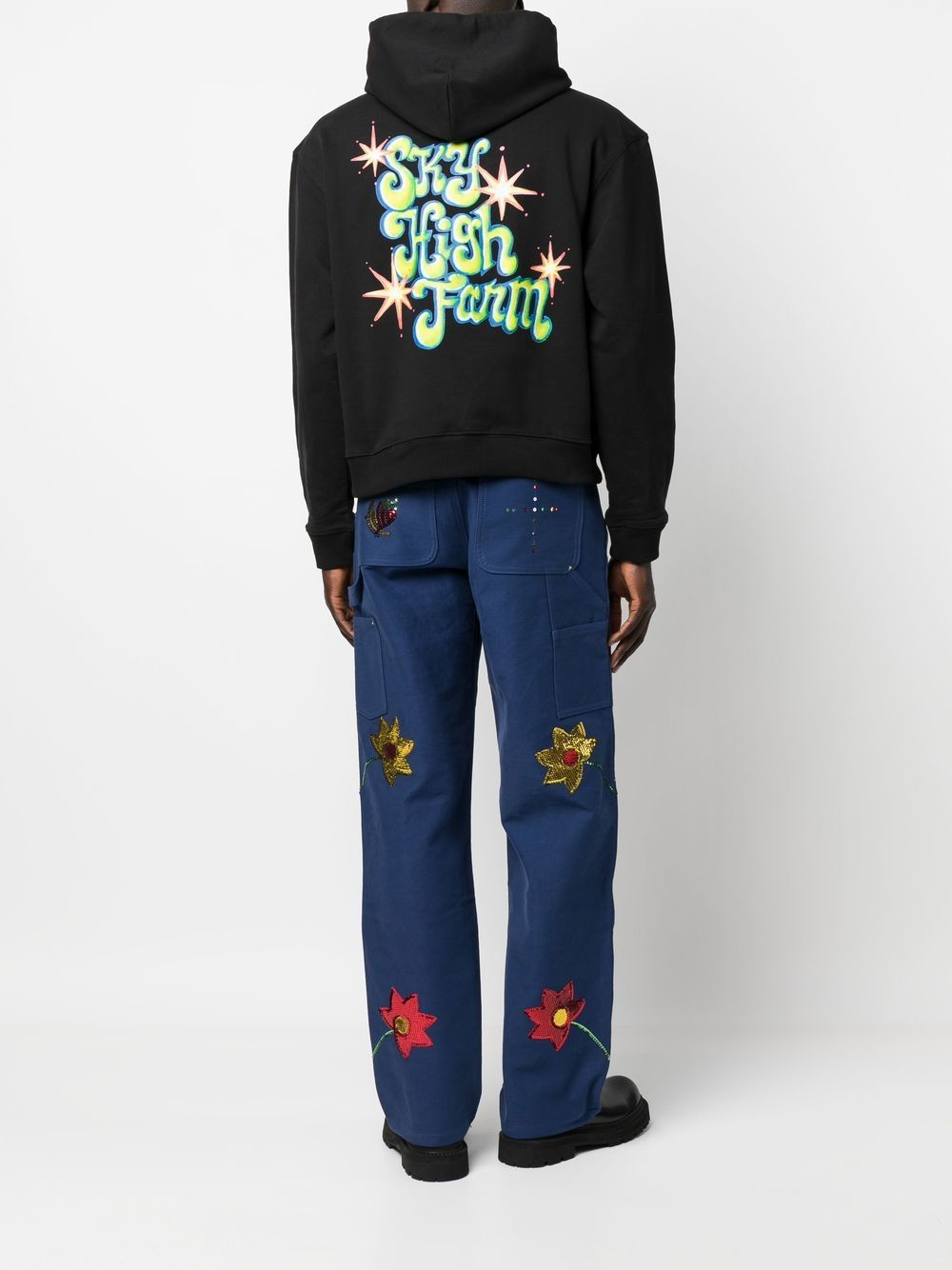 [SKY HIGH FARM WORKWEAR] Hoodie SS23 SHF03T032BLACK