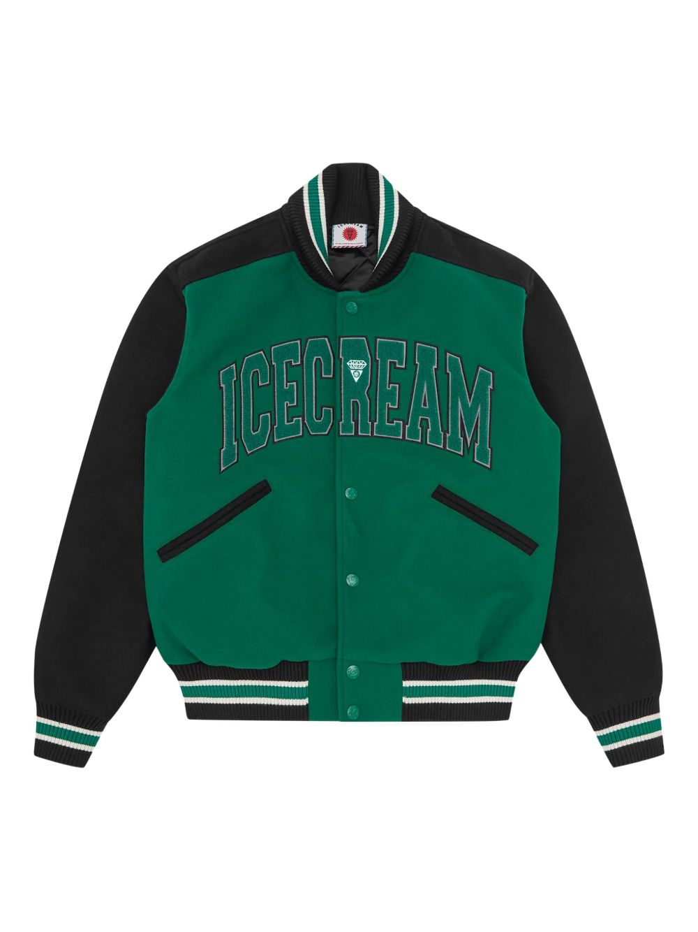[ICECREAM] Bomber Jacket FW25 IC25302GREEN/BLACK