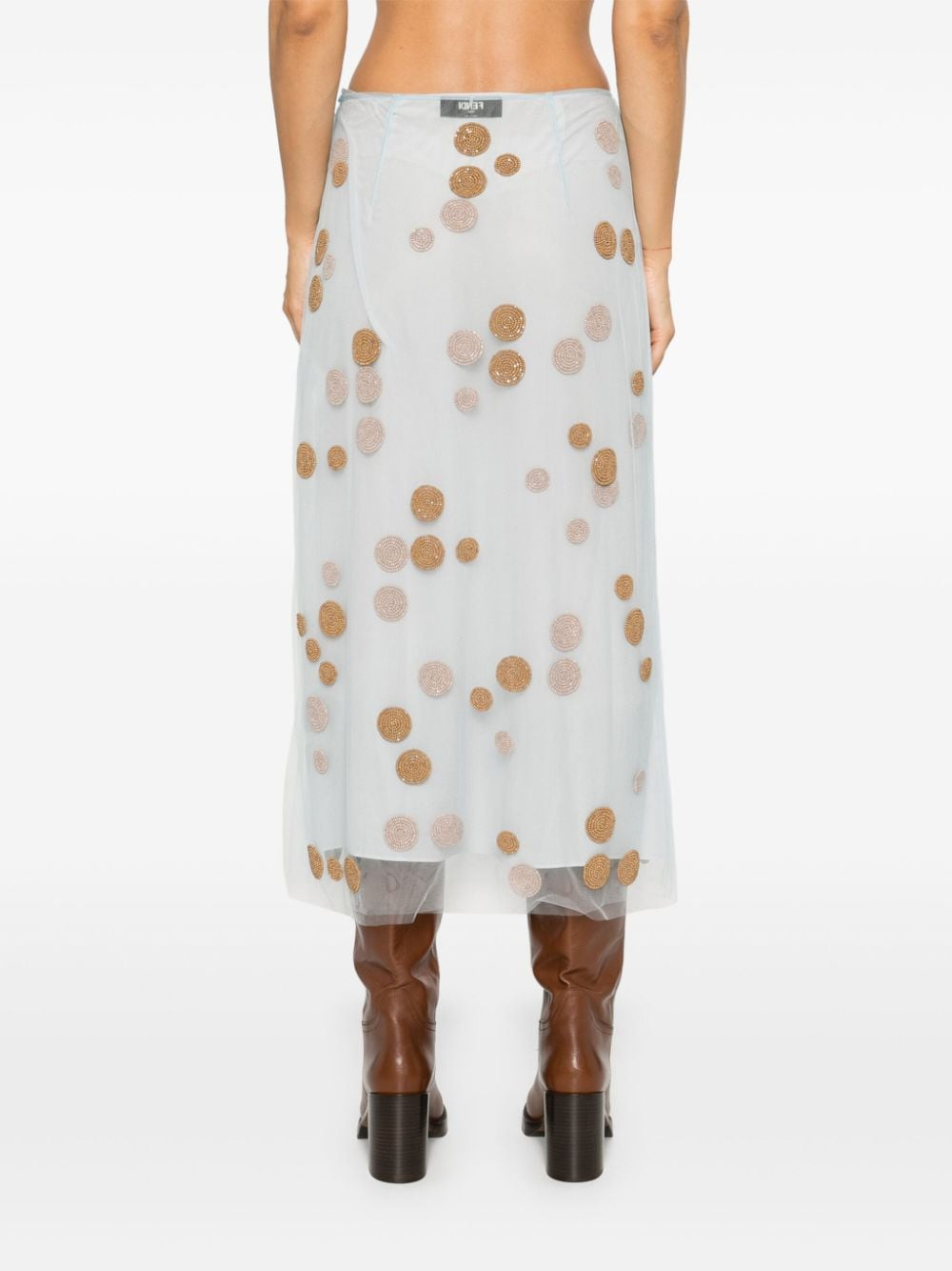[Fendi] Midi skirt FW24 FQ7595ARUUF1PNK