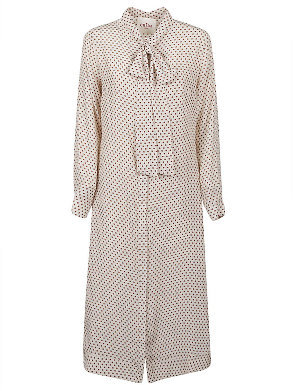 [CRIDA] Long sleeve dress FW23 ALBAMIDIDRESSOFFWHITE/CARAMELPOIS
