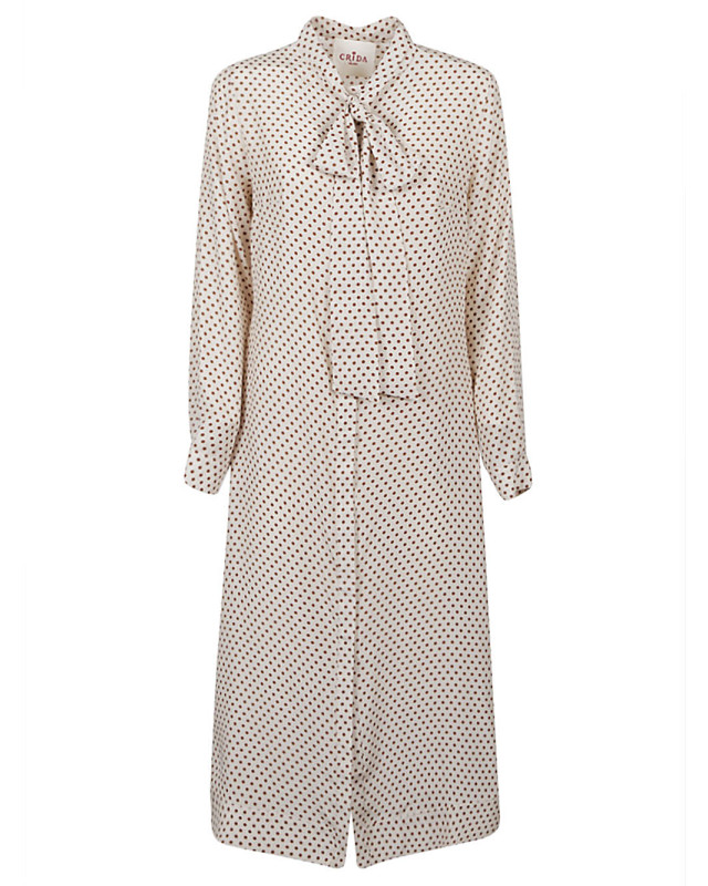 [CRIDA] Long sleeve dress FW23 ALBAMIDIDRESSOFFWHITE/CARAMELPOIS