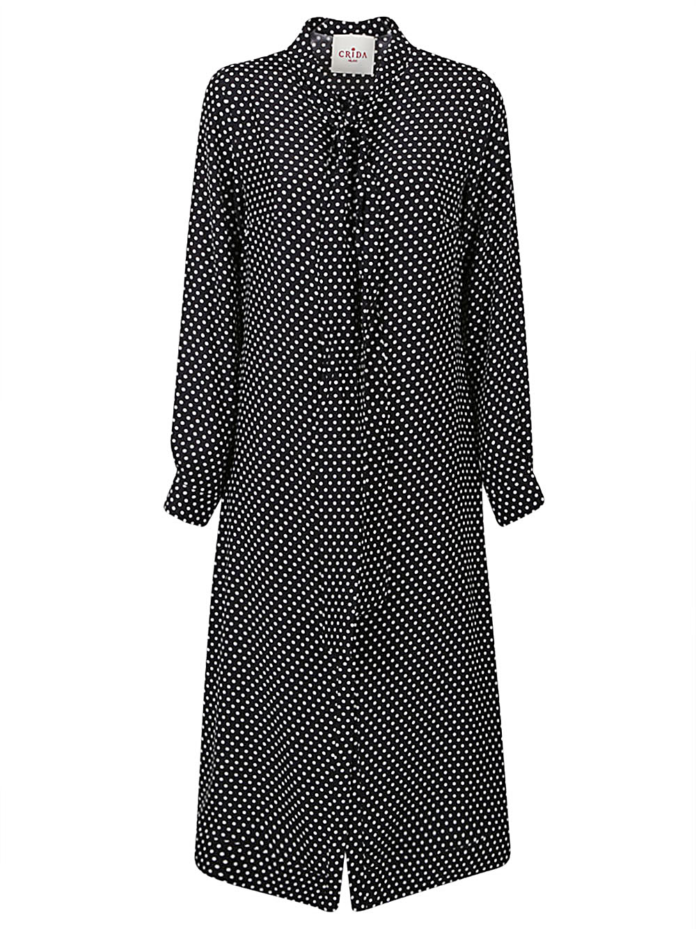 [CRIDA] Long sleeve dress FW23 ALBAMIDIDRESSBLACK/OFFWHITEPOIS