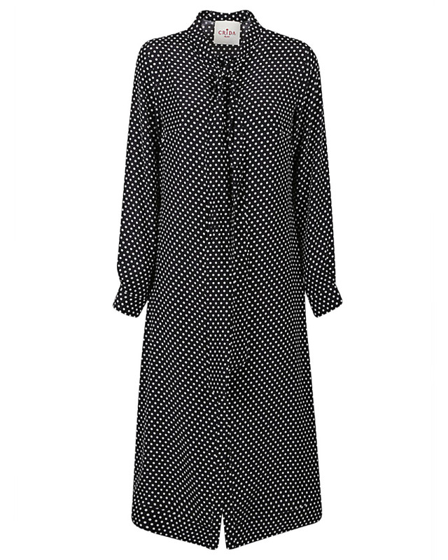 [CRIDA] Long sleeve dress FW23 ALBAMIDIDRESSBLACK/OFFWHITEPOIS