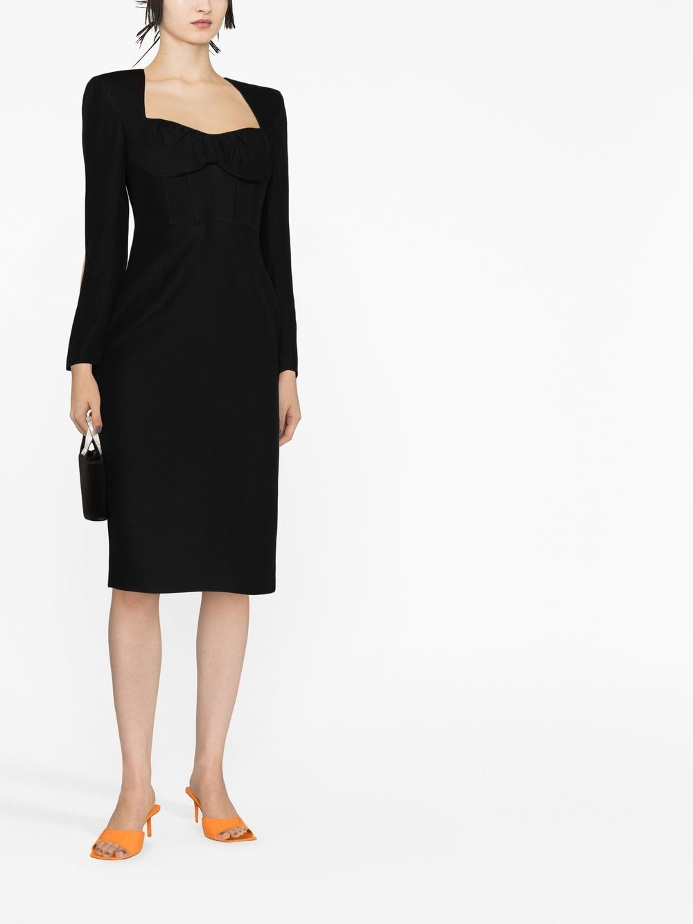[Roland Mouret] Long sleeve dress SS23 RMRS23035MBLACK