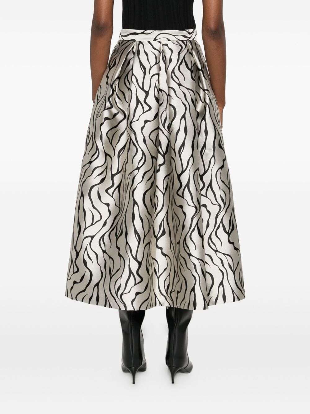 [LUNATICA MILANO] Midi skirt FW25 LUNA88JQSTREAKSGREY
