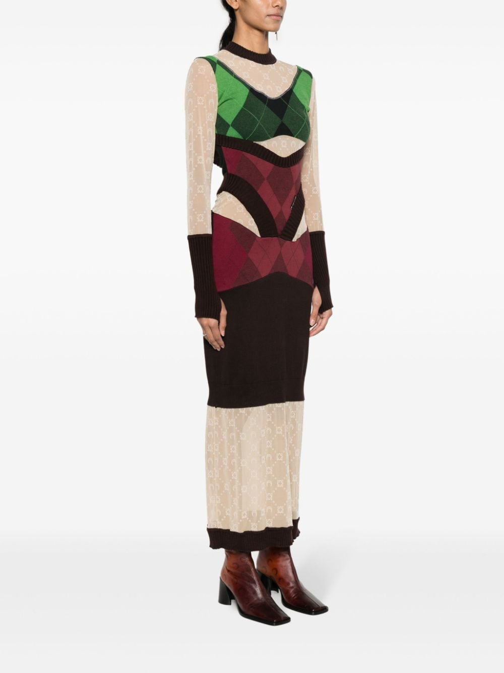 [MARINE SERRE] Long sleeve dress FW23 WDR034UKNI0001GN45
