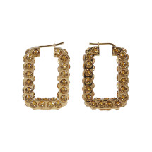 [Amina Muaddi] Earring FW23 CHARLOTTEHOOPCRYSTALGOLD