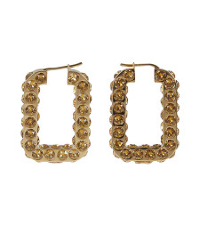 [Amina Muaddi] Earring FW23 CHARLOTTEHOOPCRYSTALGOLD