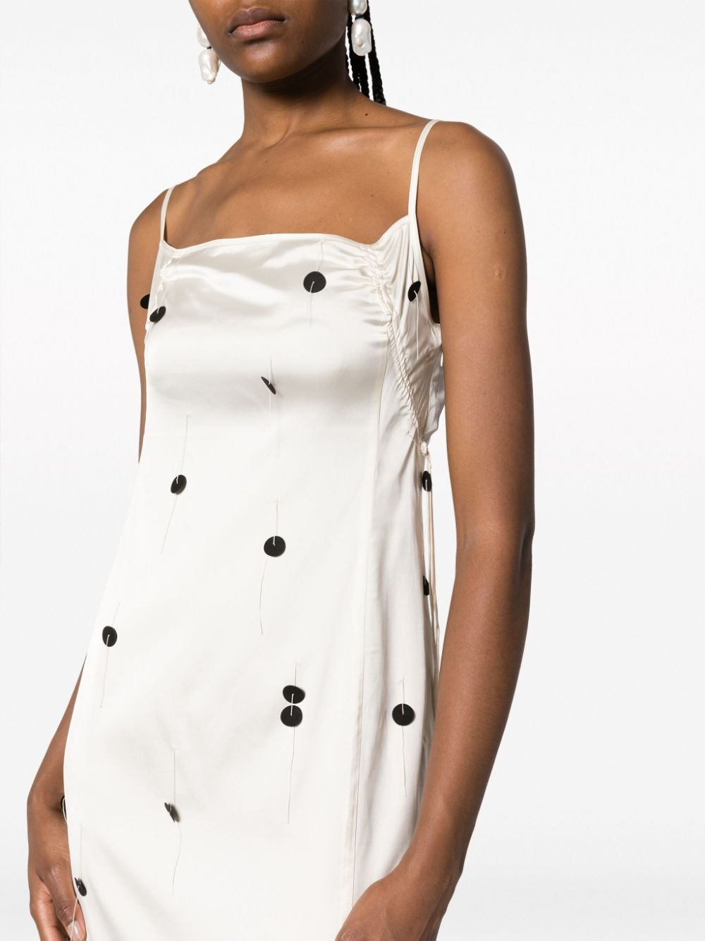 [JACQUEMUS] Short sleeve dress FW23 233DR0741000OFFWHITEBLACK