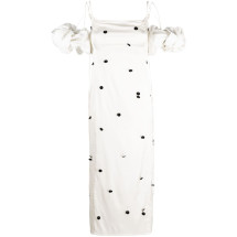 [JACQUEMUS] Short sleeve dress FW23 233DR0741000OFFWHITEBLACK
