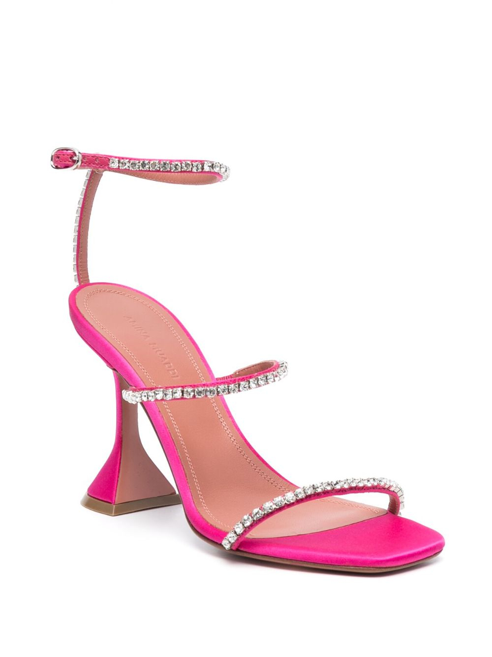 [Amina Muaddi] Sandals SS23 GILDASANDALSATINRASBERYY