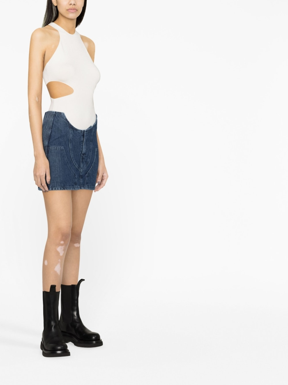 [Off White] Midi skirt SS23 OWYF019S23DEN0014500