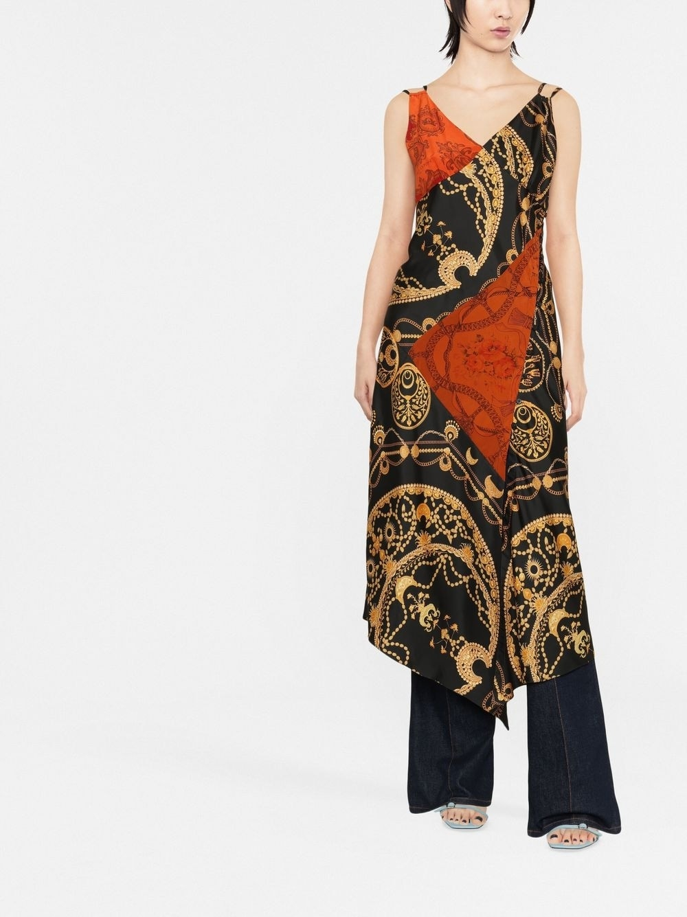 [MARINE SERRE] Sleeveless dress SS23 D183SS23WUWOVSE00100