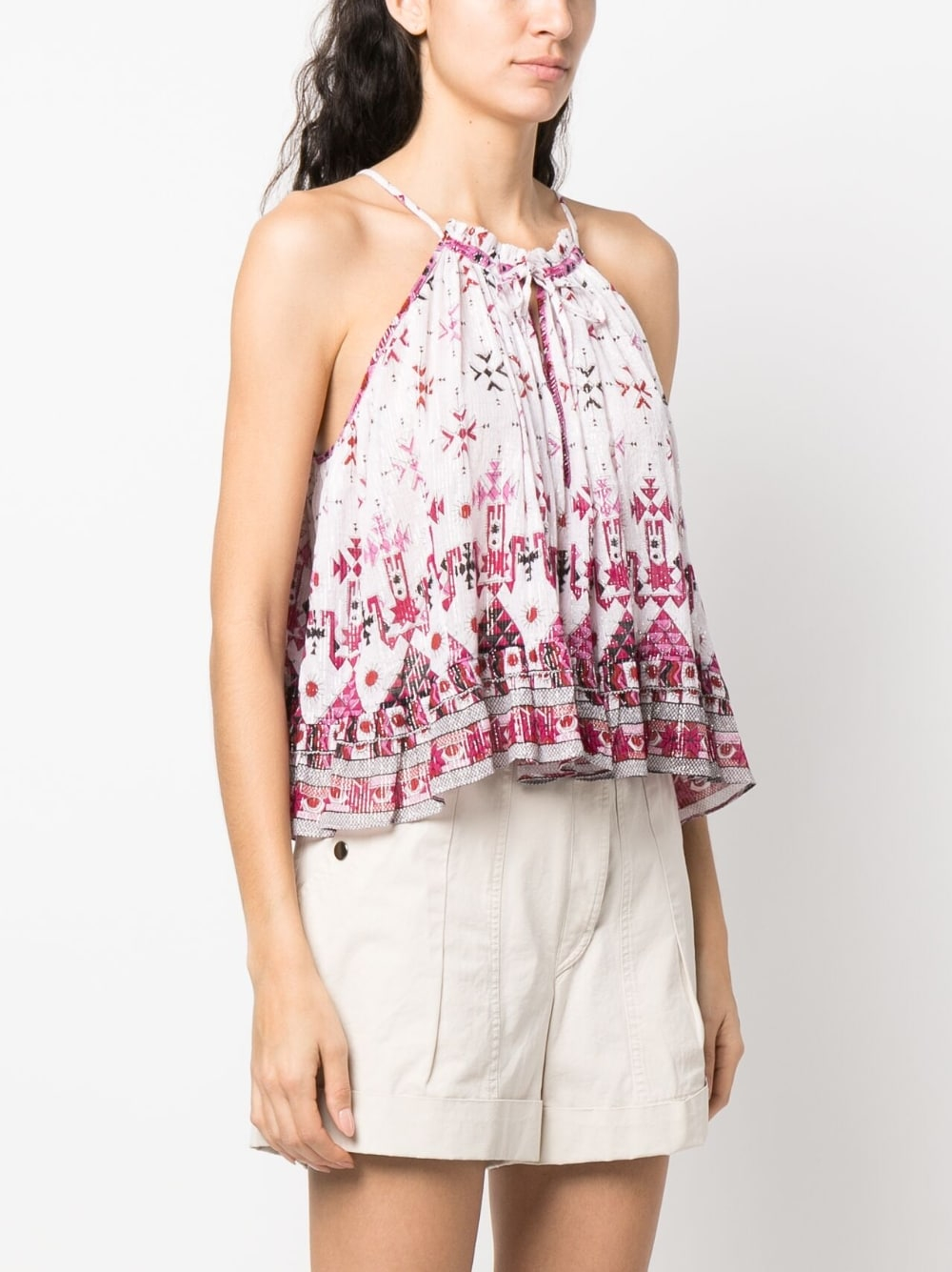 [Marant Etoile] T-shirts Sleeveless SS23 HT0035FB-A1J53EFABINO20WH