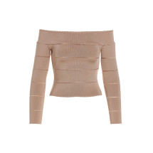 [Alexandre Vauthier] T-shirts Long Sleeve SS23 231KTO1809BLUSH