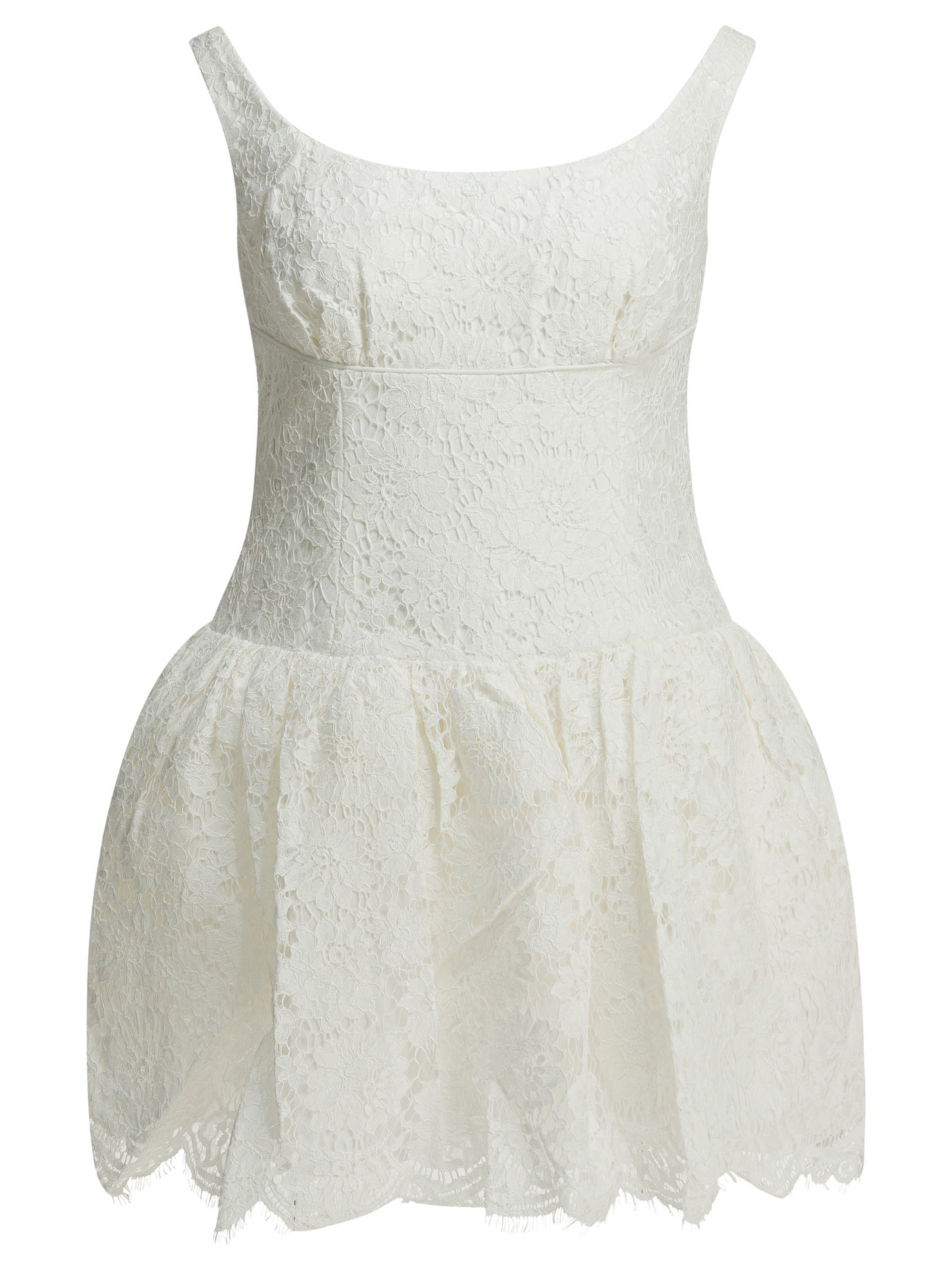 [Self-portrait] Sleeveless dress FW25 AW25-088SA-WWHITE