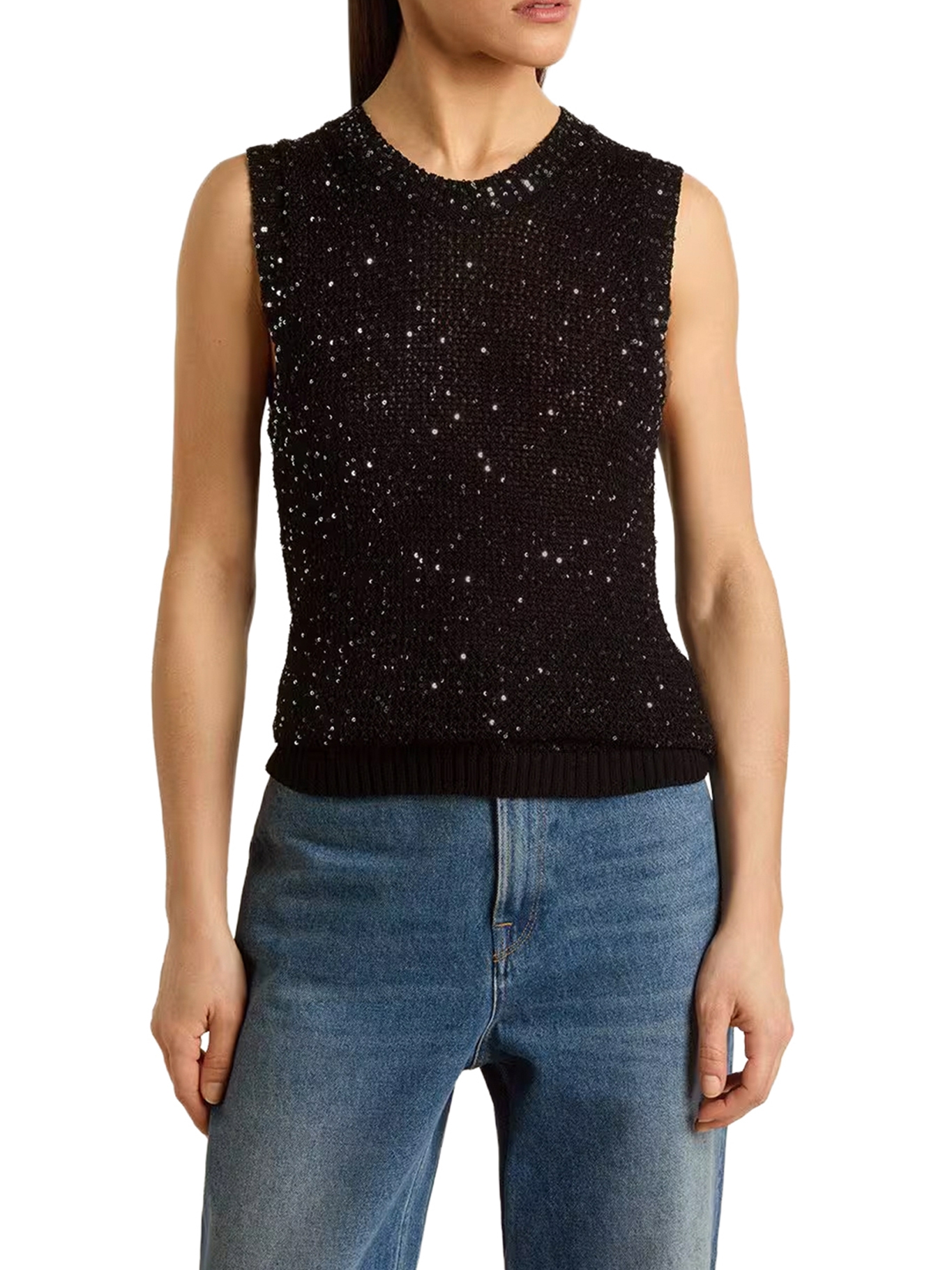 [GOLDEN GOOSE DELUXE BRAND] Tank top SS26 GWP01922P00169190100 BLACK