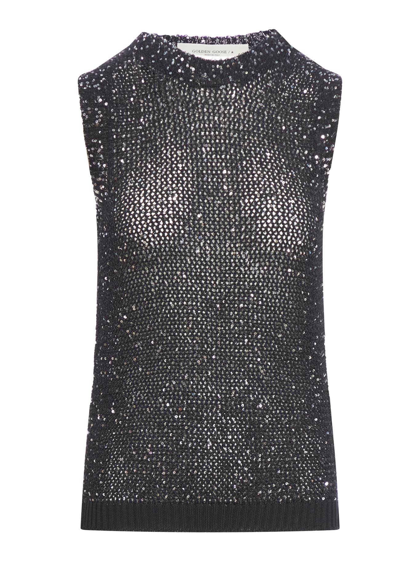 [GOLDEN GOOSE DELUXE BRAND] Tank top SS26 GWP01922P00169190100 BLACK