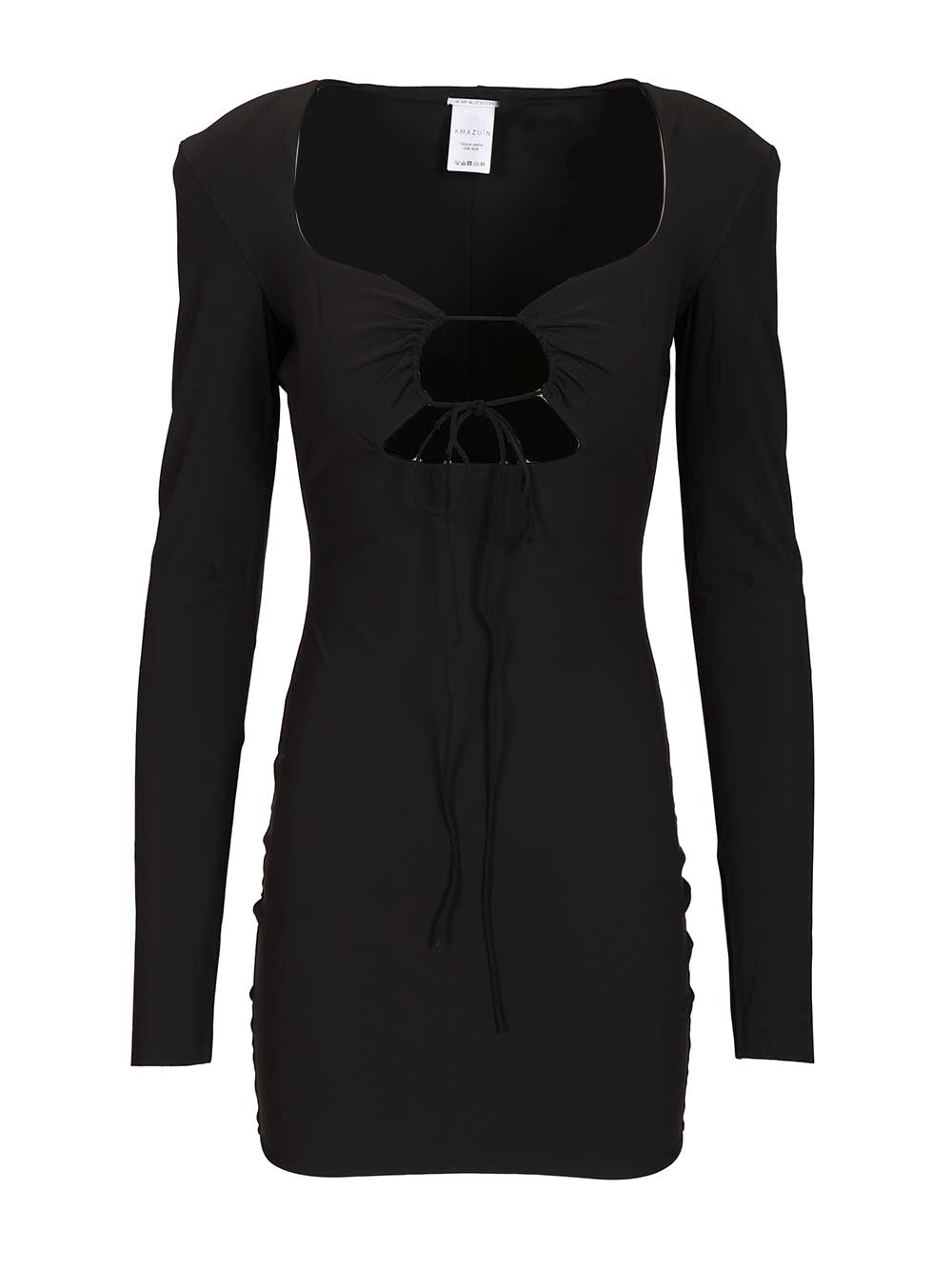 [Amazuin] Long sleeve dress FW25 11NILUDBDEEP BLACK