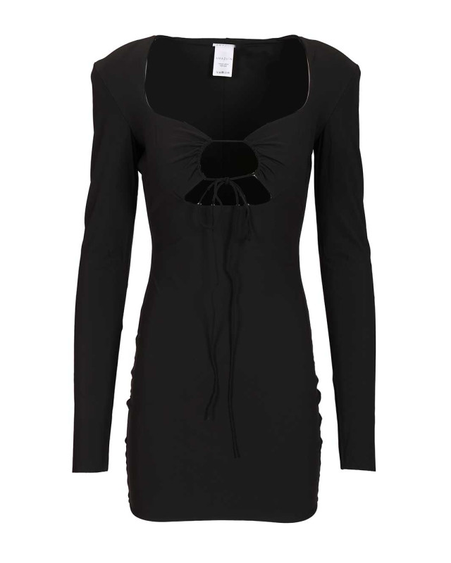 [Amazuin] Long sleeve dress FW25 11NILUDBDEEP BLACK