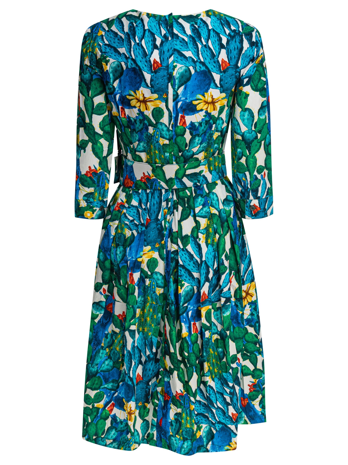 [Samantha Sung] Long sleeve dress SS25 RACHELCACTUS WHITE AQUA