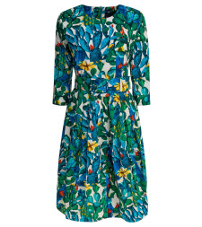 [Samantha Sung] Long sleeve dress SS25 RACHELCACTUS WHITE AQUA