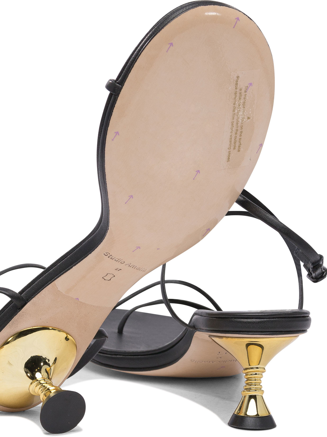 [Studio Amelia] Sandals SS25 F850CFSHELIX 50BLK