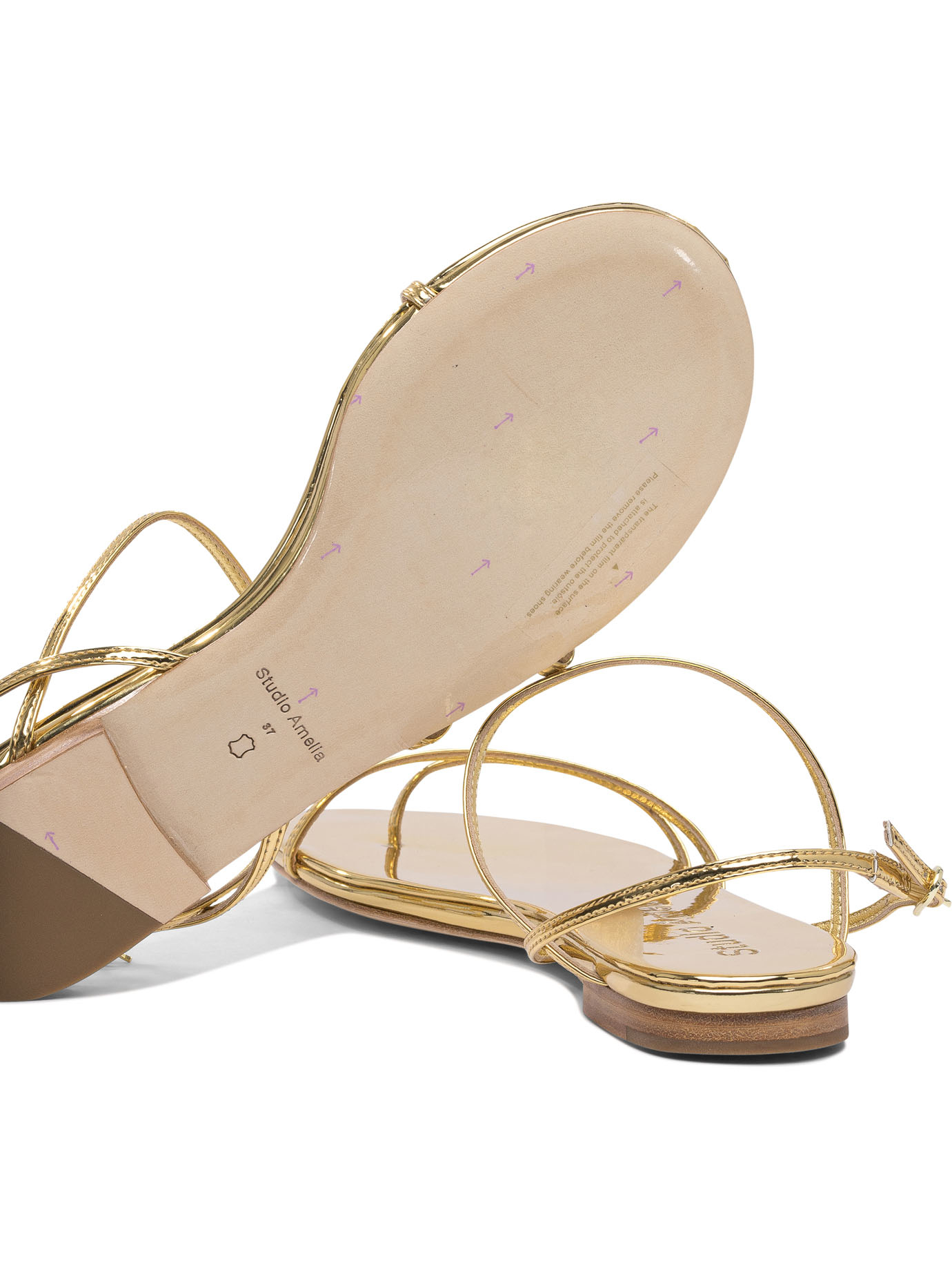 [Studio Amelia] Sandals SS25 F860CFSHELIX FLATGLD