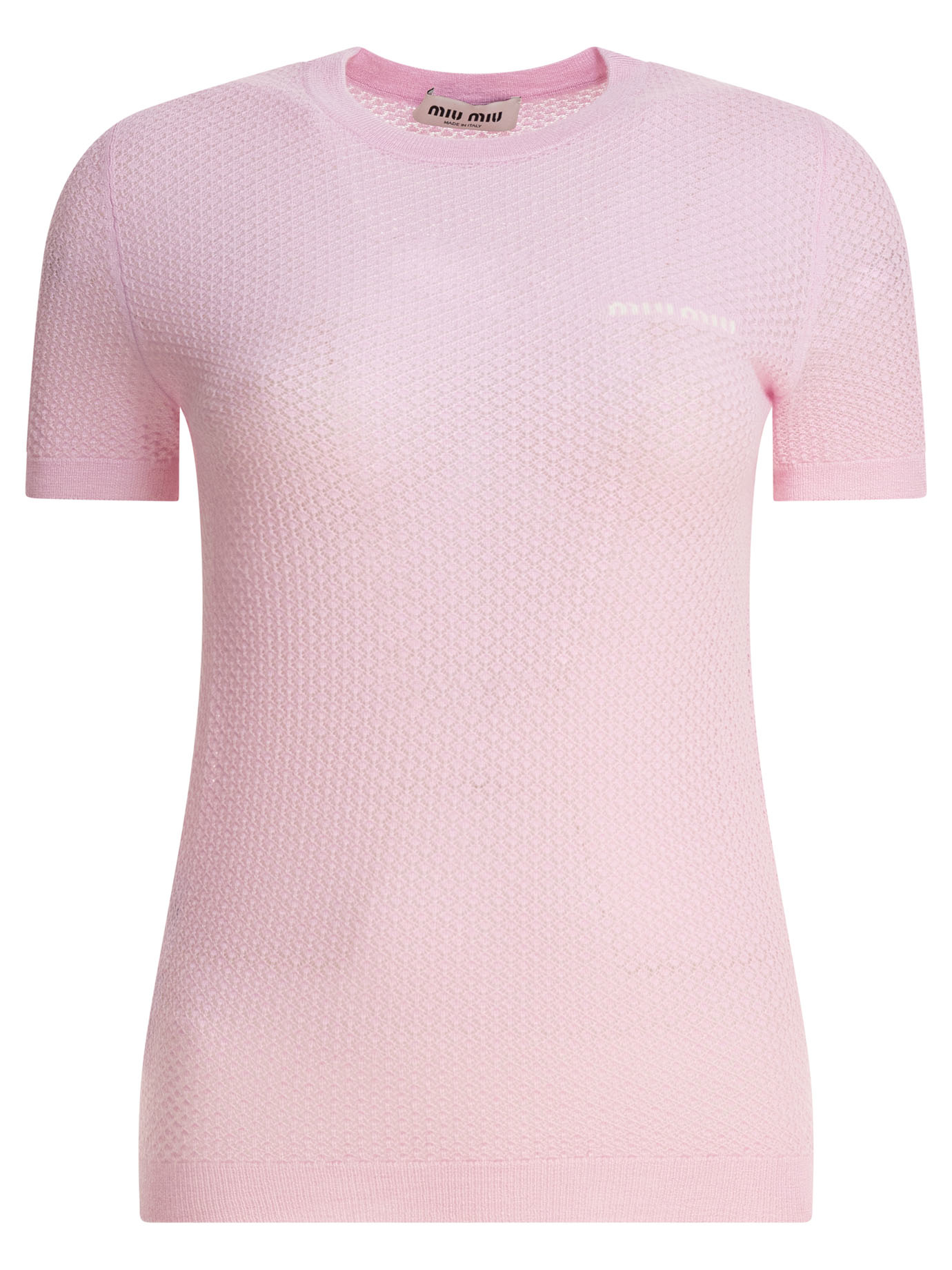 [Miu Miu] T-shirts Short Sleeve FW25 MMLB3017NNF0E18 S OOO