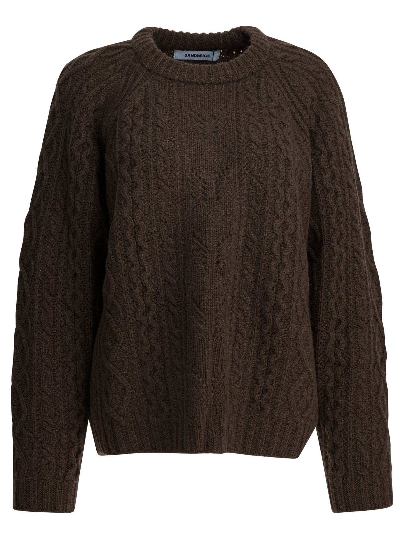 [SANDBEIGE] Knitwear FW25 SBC3NT03ACMOCHA BROWN