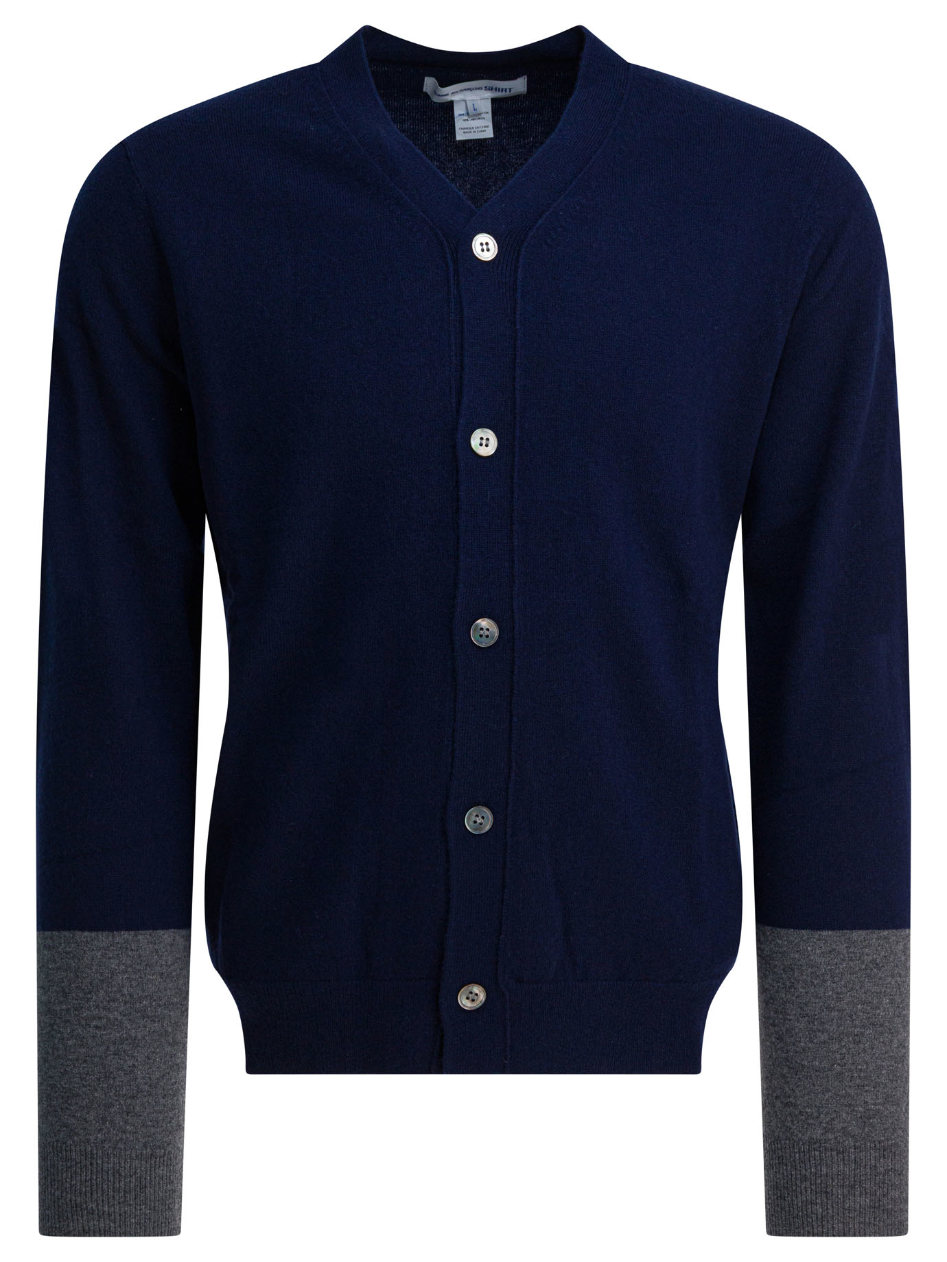 [COMME DES GARCONS FOREVER] Cardigan FW25 FZ-N109-PER2 NAVY/TOP GREY
