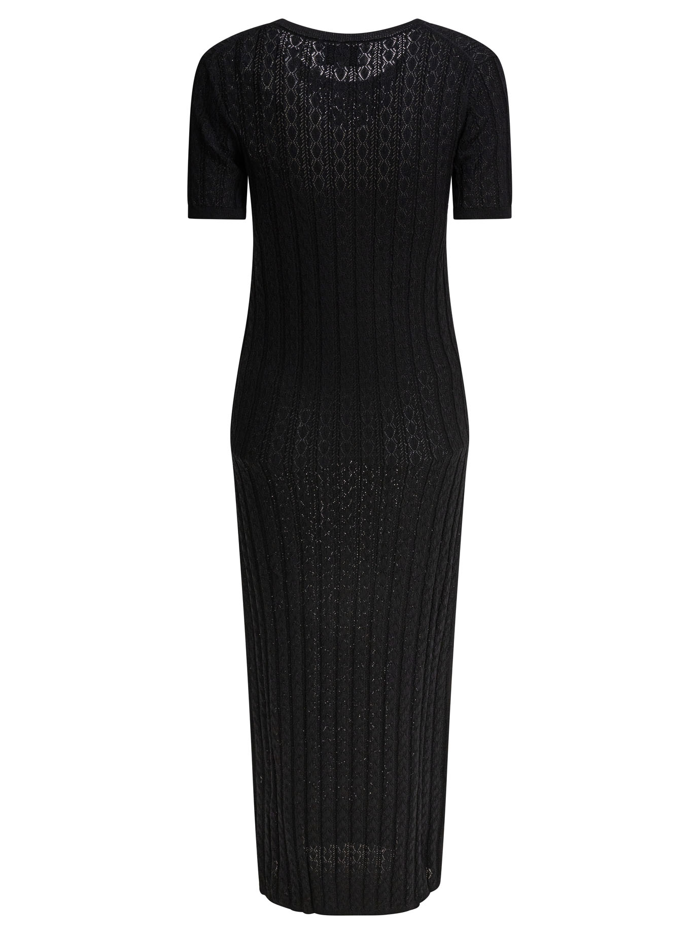 [LOULOU STUDIO] Short sleeve dress SS25 ARUBABLACK