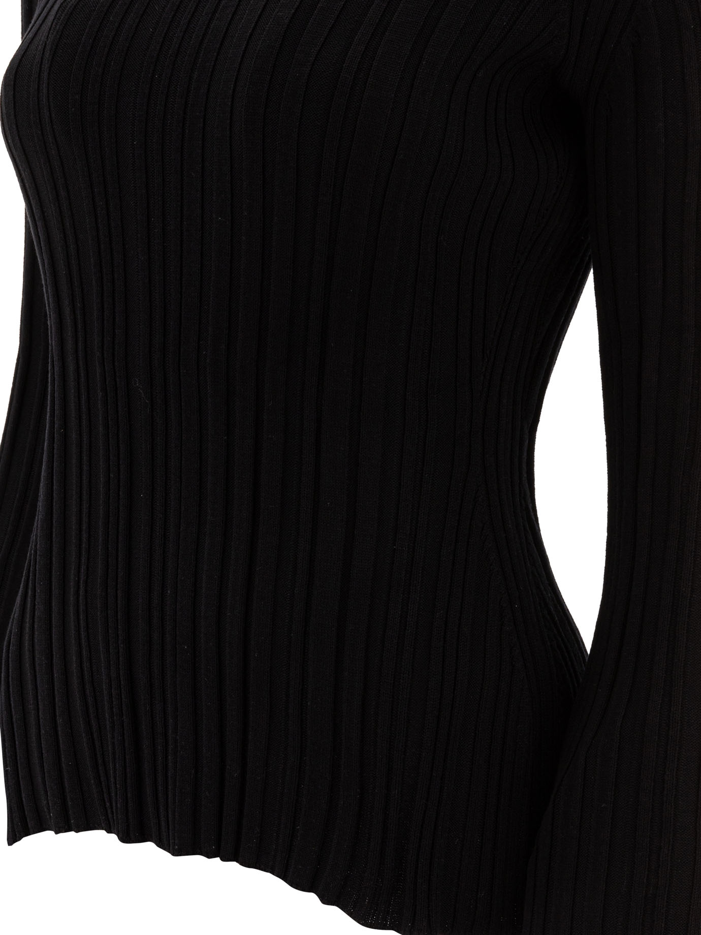 [LOULOU STUDIO] T-shirts Long Sleeve SS25 ELSABLACK