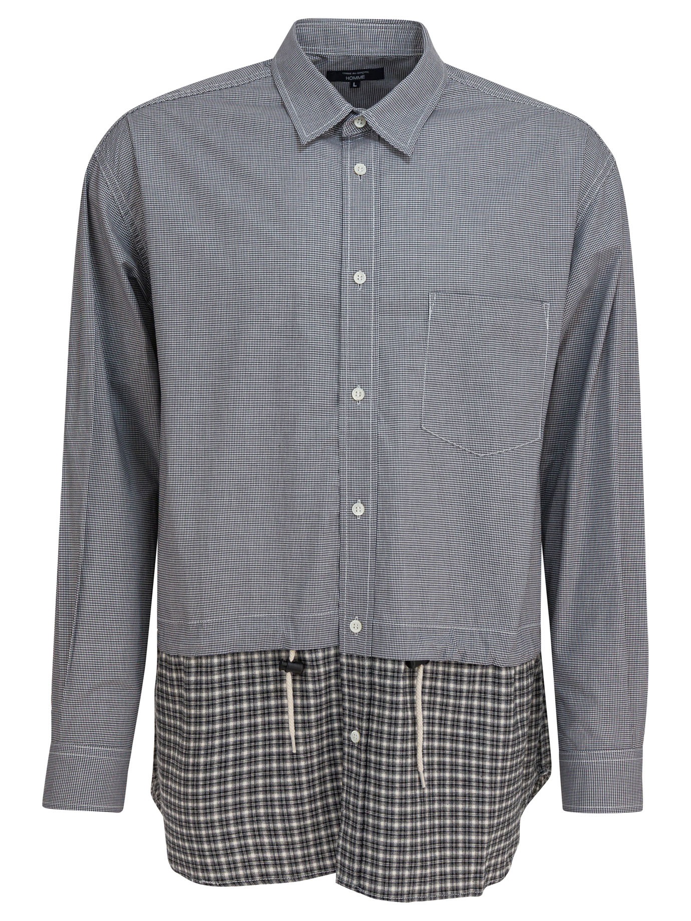 [Comme Des Garcons Homme] Shirts Long Sleeve FW25 HP-B019-W251 WHITE/BLACK