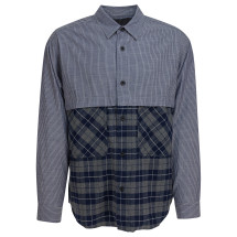 [Comme Des Garcons Homme] Shirts Long Sleeve FW25 HP-B018-W251 NVY/WHT XGRY/N