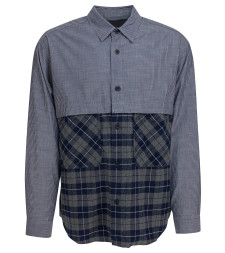 [Comme Des Garcons Homme] Shirts Long Sleeve FW25 HP-B018-W251 NVY/WHT XGRY/N