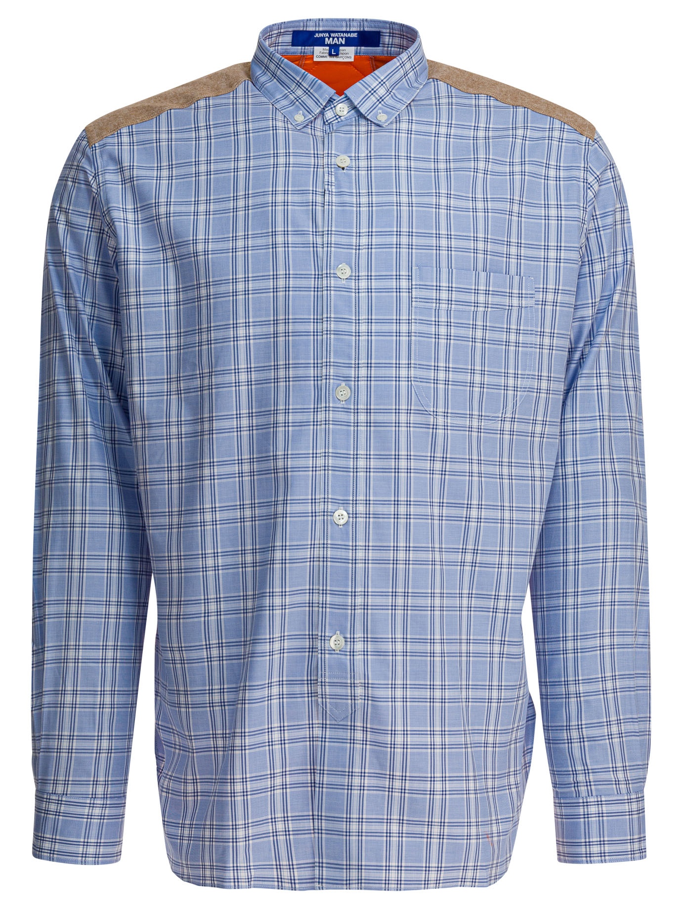 [Junya Watanabe MAN] Shirts Long Sleeve FW25 WP-B012-W251 SAX/NV/WH X OR