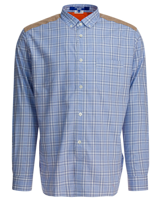 [Junya Watanabe MAN] Shirts Long Sleeve FW25 WP-B012-W251 SAX/NV/WH X OR