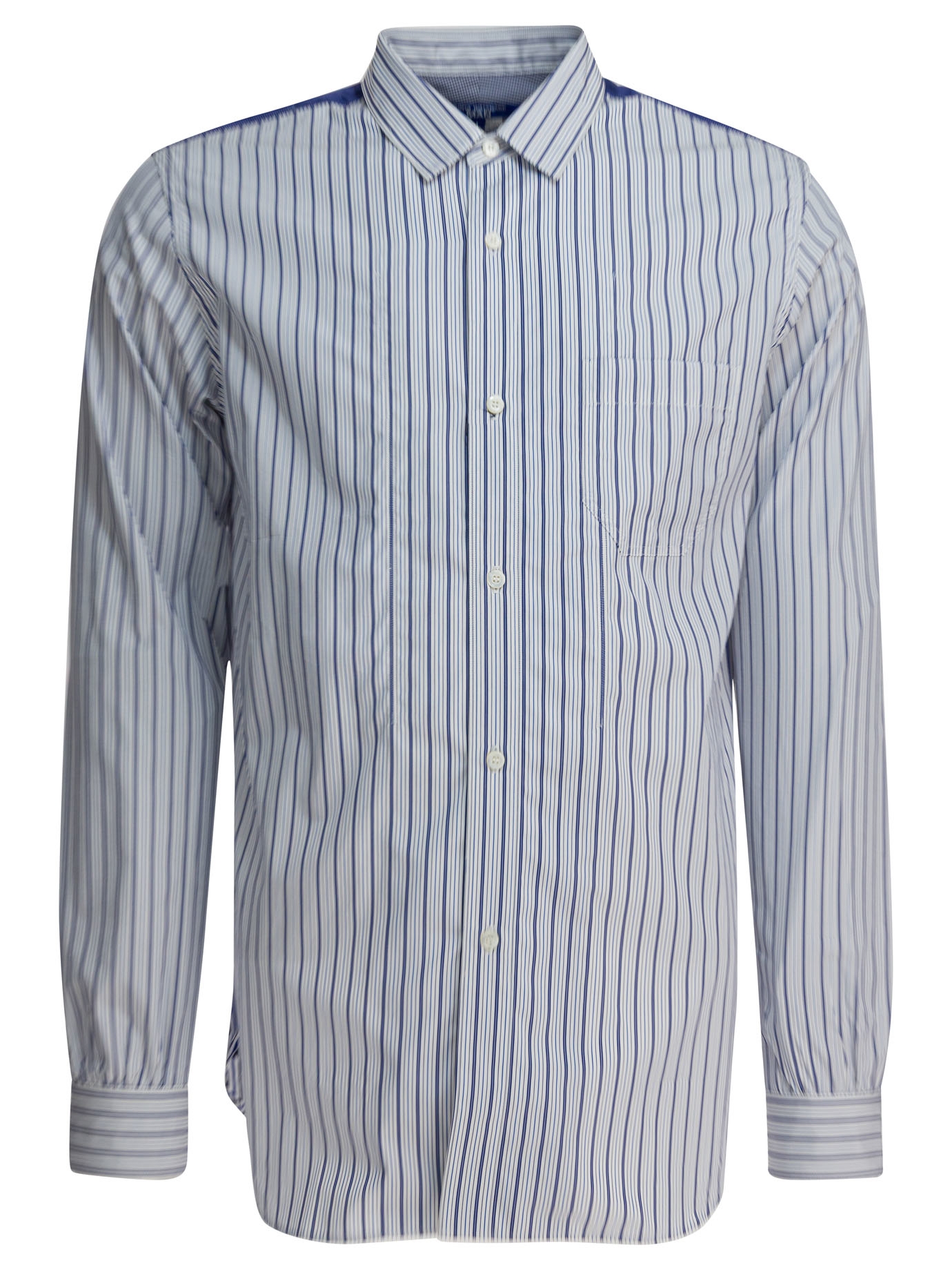 [Junya Watanabe MAN] Shirts Long Sleeve FW25 WP-B015-W251 WH/NV X WH/BLU