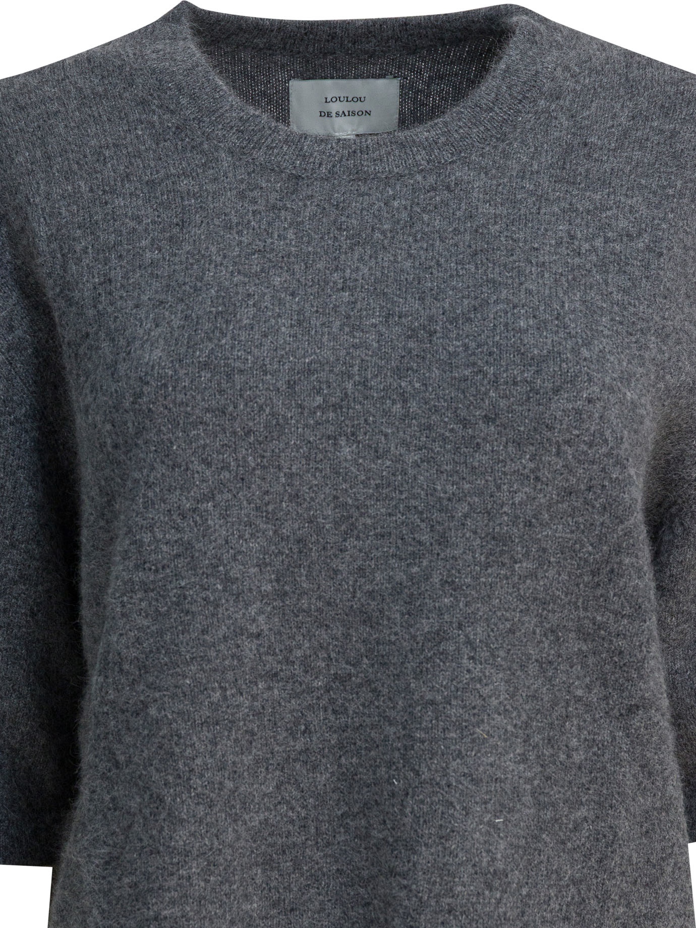 [LouLou De Saison] T-shirts Short Sleeve FW25 RAVENANTHRACITE MELANGE