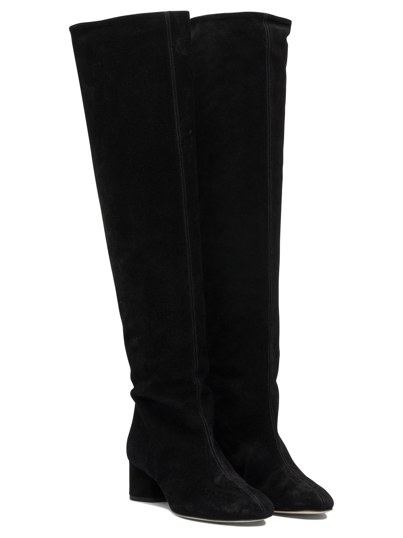 [Aeyde] Long Boots FW25 WILLACOW SUEDE LEATHER BLACK