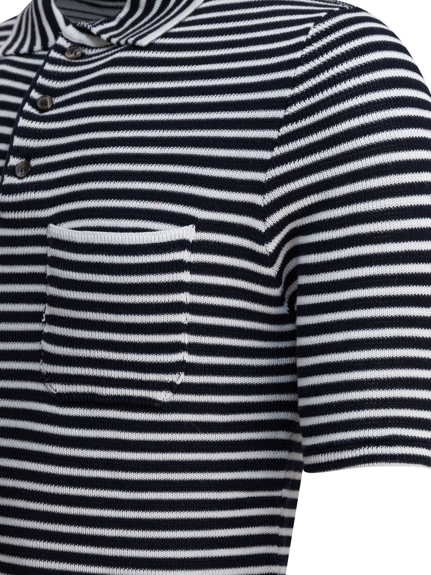 [Rakki] Shirts Short Sleeve SS25 BROADWAYBLU NOTTE-BIANCO