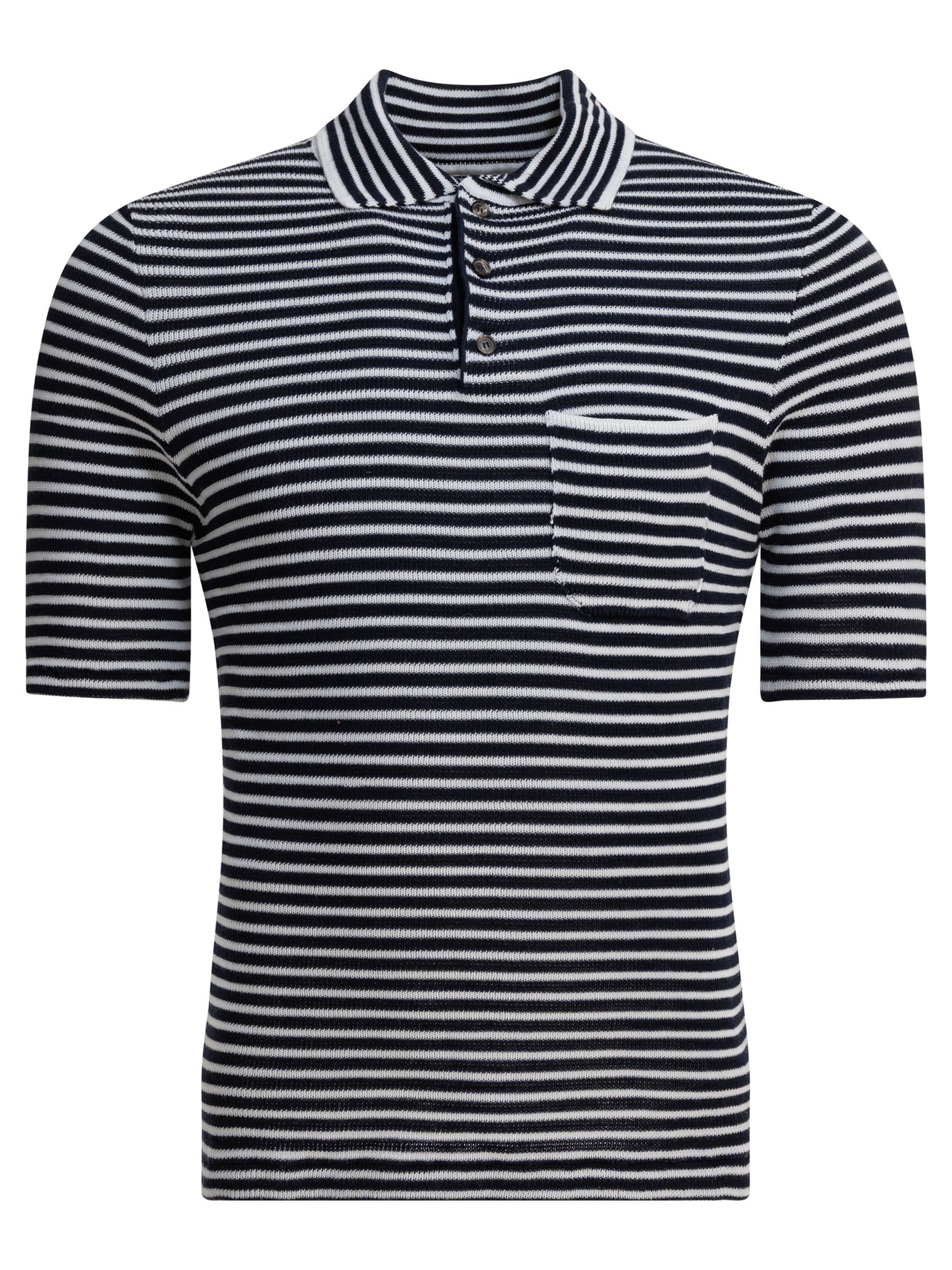 [Rakki] Shirts Short Sleeve SS25 BROADWAYBLU NOTTE-BIANCO