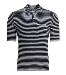 [Rakki] Shirts Short Sleeve SS25 BROADWAYBLU NOTTE-BIANCO
