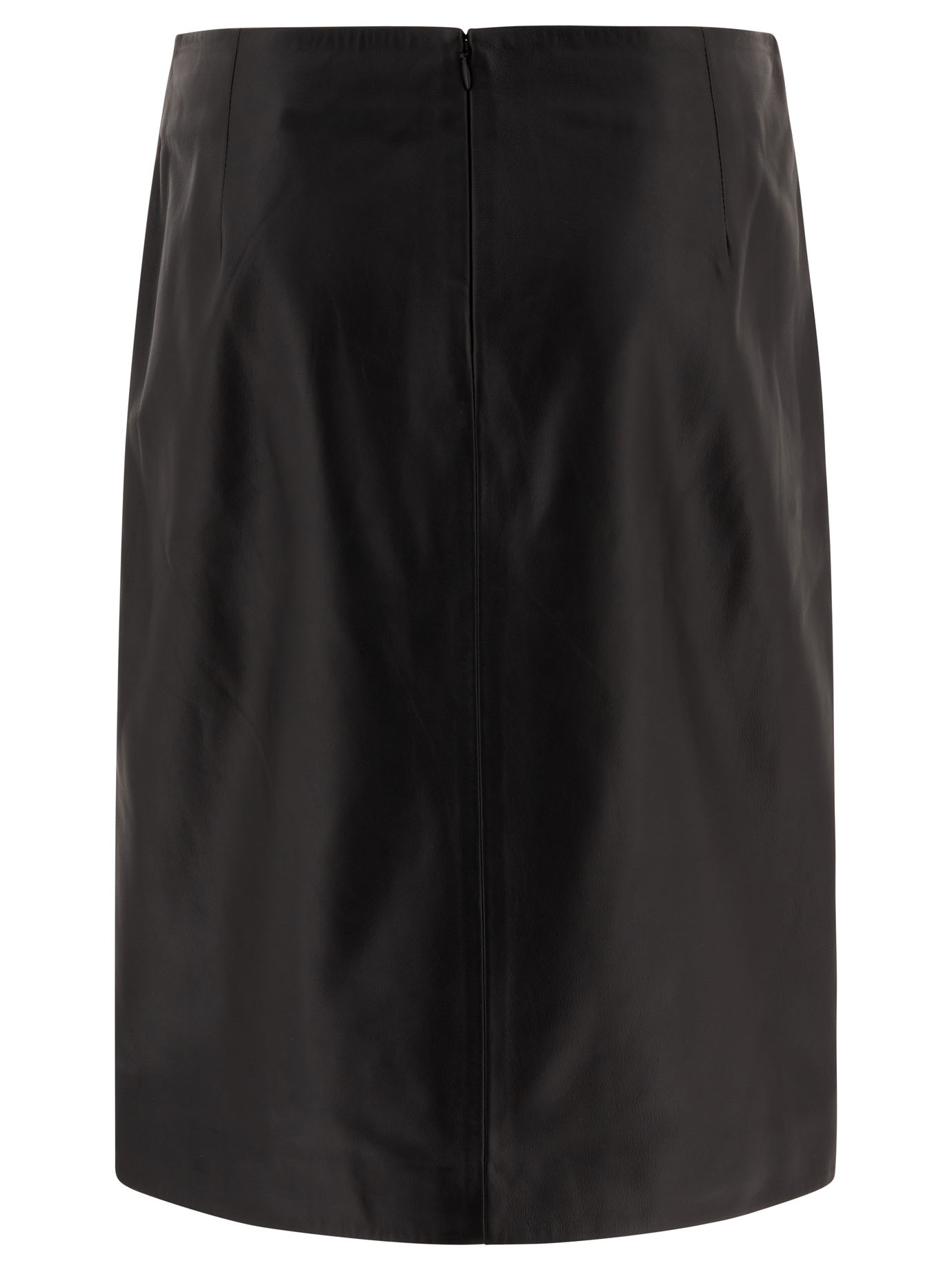 [LOULOU STUDIO] Mini skirt SS25 EKAREBLACK