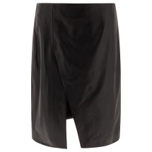 [LOULOU STUDIO] Mini skirt SS25 EKAREBLACK